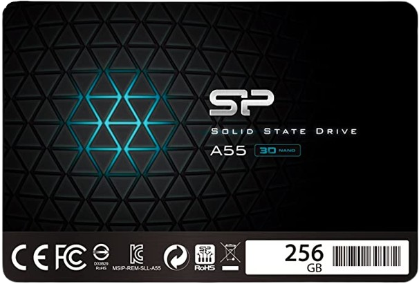 Silicon Power 256GB SSD 3D NAND A55 SLC 缓存性能提升 SATA III 2.5