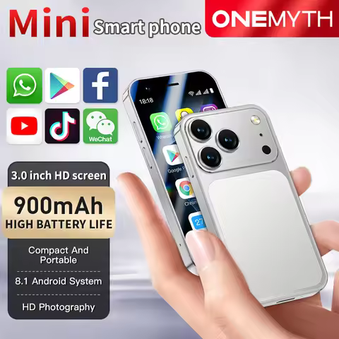 ONEMYTH A17 迷你智能手机 3.0 英寸面部识别 Android 8.1 2GB RAM 16GB ROM 双 SIM 卡 3G 网络小型手机