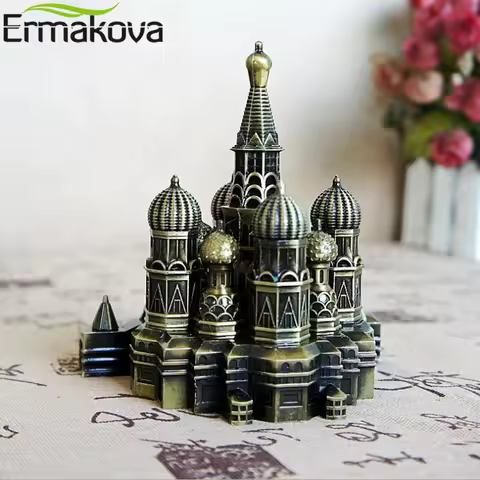 ERMAKOVA 复古青铜金属莫斯科克里姆林宫雕像雕像建筑模型客厅复古家居桌面装饰礼物