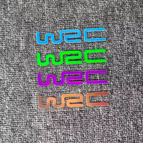 汽车贴纸 WRC 世界拉力锦标赛反光全息贴花适用于车窗门把手摩托车头盔汽车造型
