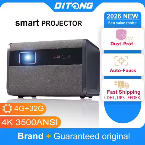 DITONG 2026新款J10投影仪原生1080P自动对焦4k高清视频户外手机安卓智能家庭影院LED投影仪