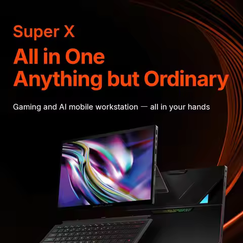 2026 AMD Ryzen AI Max+395 一台 XPlayer Super X 14 英寸 2.8K AMOLED 60/120HZ 显示屏游戏平板电脑笔记本电脑混合指纹解锁