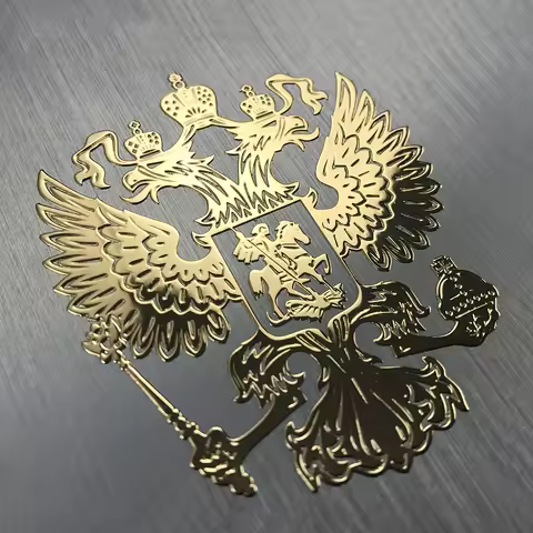 俄罗斯徽章贴纸镍金属汽车贴纸贴花俄罗斯联邦鹰徽汽车造型