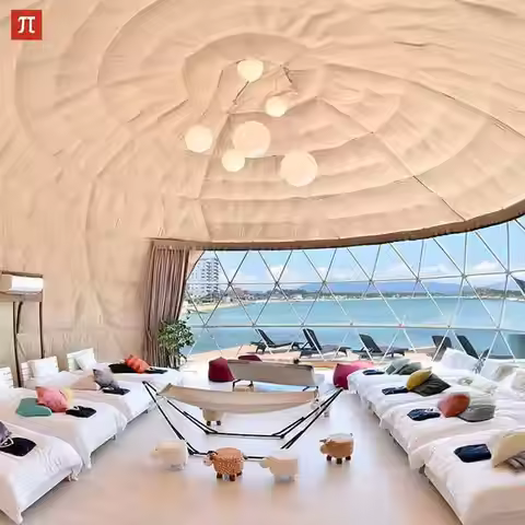 豪华露营测地圆顶屋半球形房屋 PVC 测地圆顶帐篷露营圆顶帐篷酒店帐篷豪华露营度假村