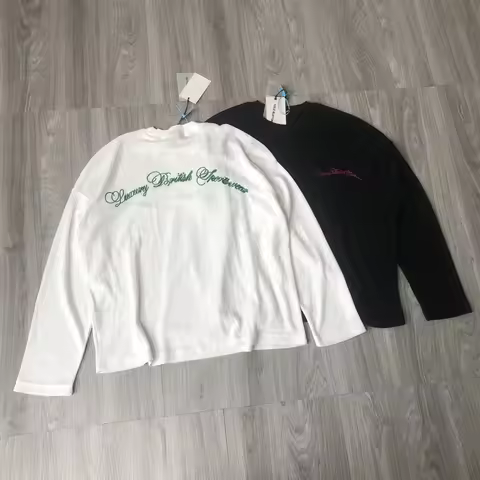 街头服饰奢侈品牌 Cole Buxton 刺绣华夫格休闲宽松超大服装棉质上衣 T 恤男式