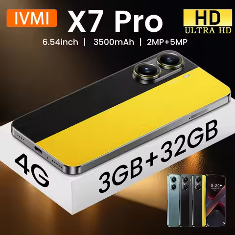 IVMI X7 Pro 智能手机 Android 10.0 双 SIM 卡 6.7 英寸 3GB RAM 32GB ROM 4G 手机 WIFI Play 商店人脸解锁手机