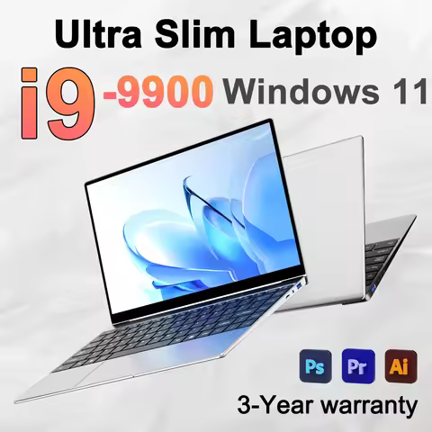 全新 14.1 英寸笔记本电脑英特尔酷睿 i9-9900 32GB 2TB 游戏电脑超薄办公学习电脑 PC Windows 11 Pro 1920*1080 高清